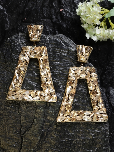 

Bijoux by Priya Chandna Gold-Toned Contemporary Drop Earrings