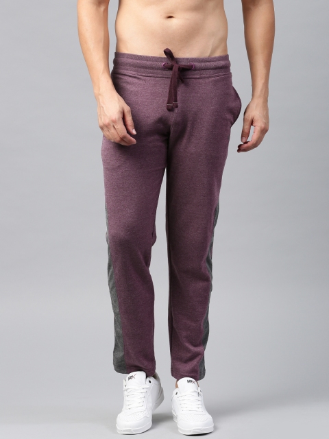 

HRX Active by Hrithik Roshan Burgundy Melange Track Pants