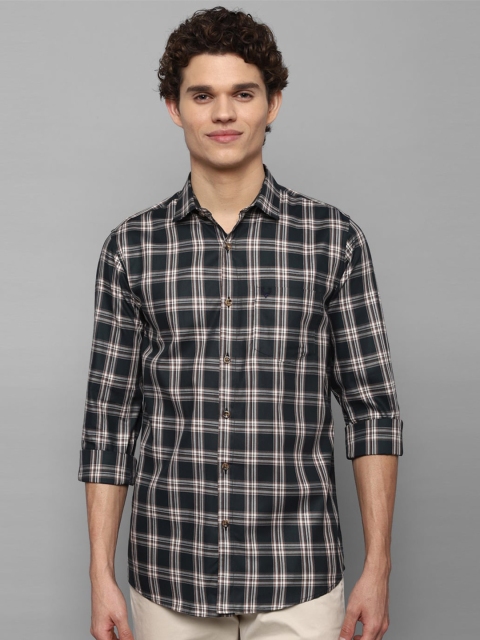 

Allen Solly Men Black Slim Fit Tartan Checked Casual Shirt