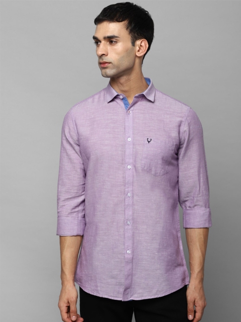 

Allen Solly Men Purple Slim Fit Casual Shirt