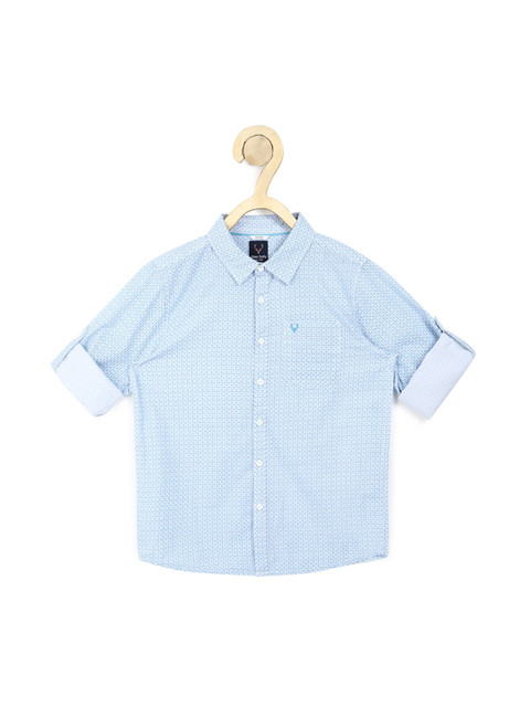 

Allen Solly Junior Boys Blue Slim Fit Printed Casual Shirt