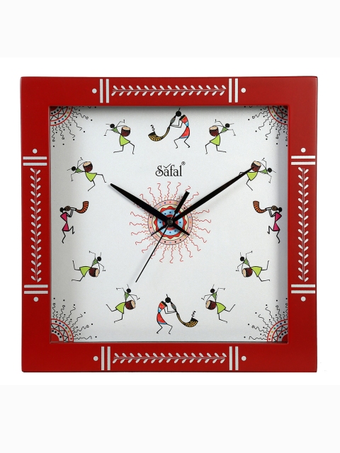 

Safal Red & White Dial Warli Art 29 cm Analogue Wall Clock