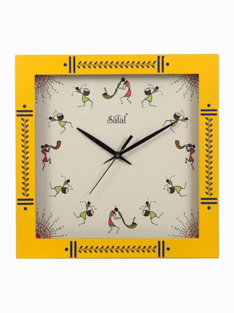 

Safal Yellow & White Dial Warli Art 29 cm Analogue Wall Clock