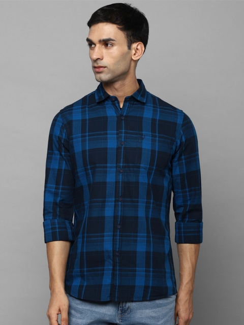 

Allen Solly Sport Men Navy Blue Tartan Checked Casual Shirt