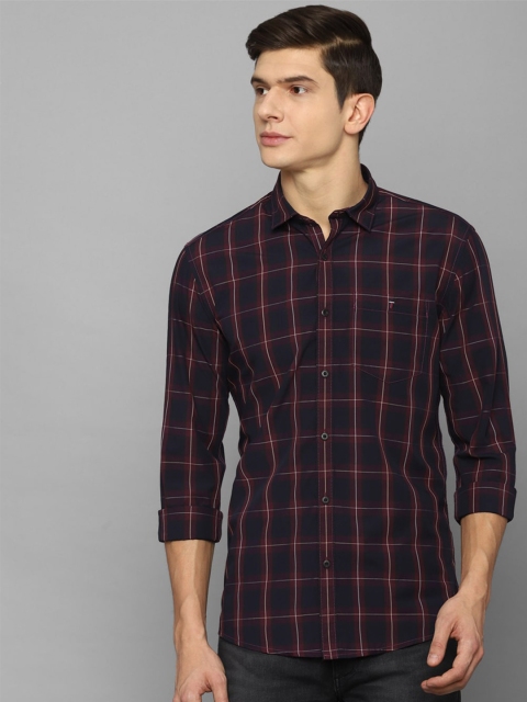 

Louis Philippe Jeans Men Navy Blue Slim Fit Checked Casual Shirt