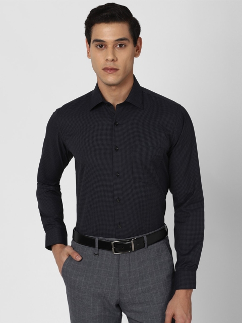 

Van Heusen Men Grey Slim Fit Micro Checked Formal Shirt