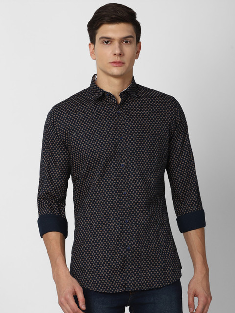 

Van Heusen Sport Men Navy Blue Slim Fit Printed Casual Shirt