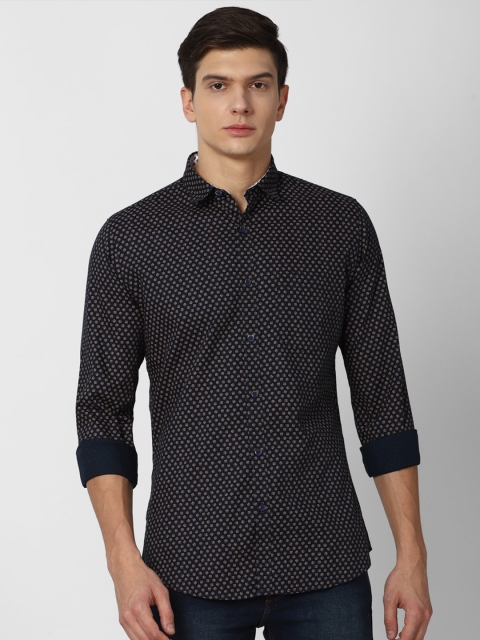

Van Heusen Sport Men Navy Blue Slim Fit Printed Pure Cotton Casual Shirt