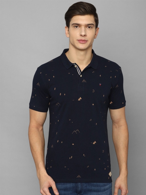 

Louis Philippe Jeans Men Navy Blue Polo Collar Slim Fit T-shirt