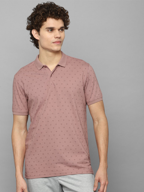 

Louis Philippe Sport Men Pink Striped Polo Collar Slim Fit T-shirt