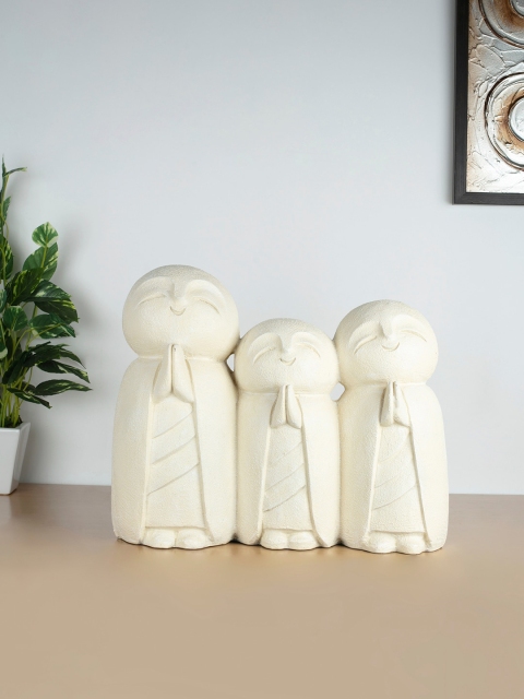 

HomeTown Biege Naqsh Monks Figurine, Beige