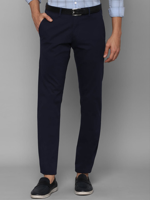 

Allen Solly Men Navy Blue Slim Fit Trousers