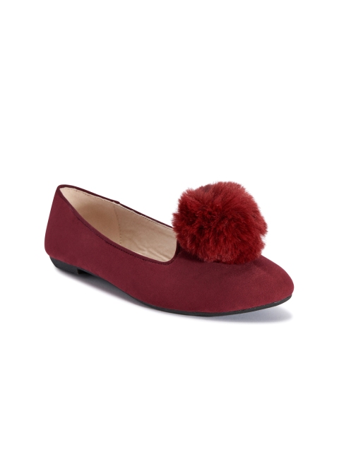 

Truffle Collection Women Maroon Solid Ballerinas