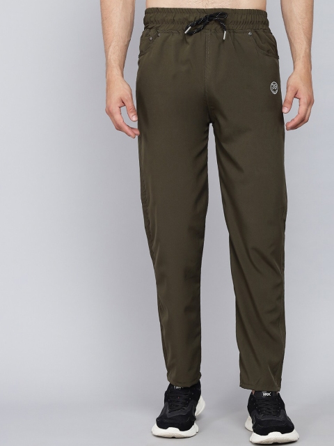 

39 THREADS Men Olive Solid Track Pants