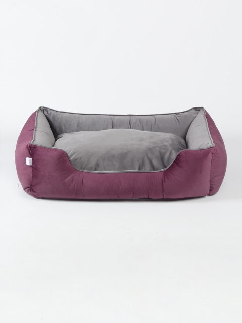 

WIGGLE TWIDDLE Purple & Grey Solid Dog Bed