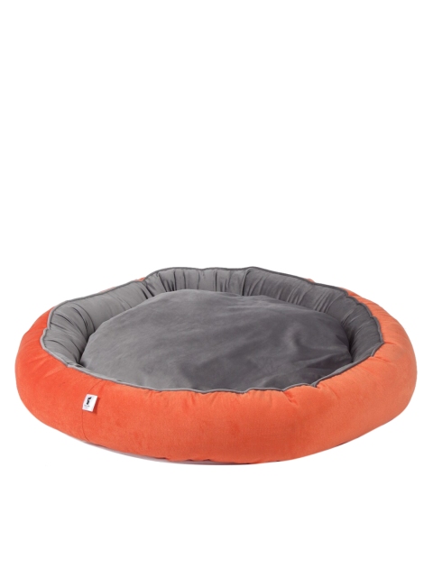 

WIGGLE TWIDDLE Orange & Grey Solid Pet Beds