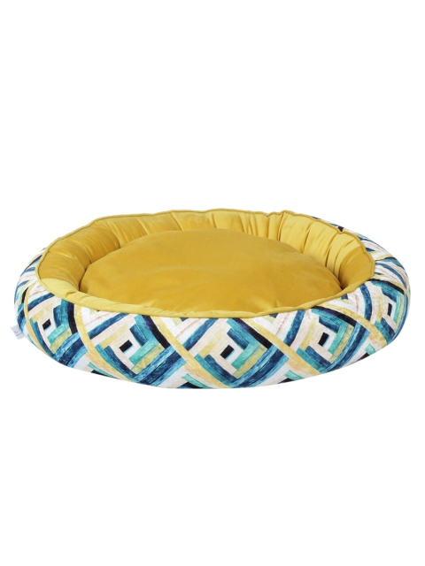 

WIGGLE TWIDDLE Yellow & White Printed Dog Bed