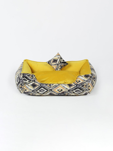 

WIGGLE TWIDDLE Yellow & Black Printed Pet Bed