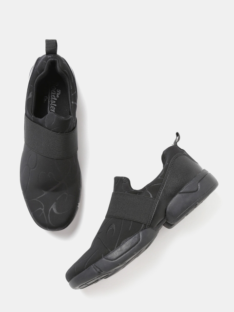 

Roadster Women Black Woven Slip-Ons