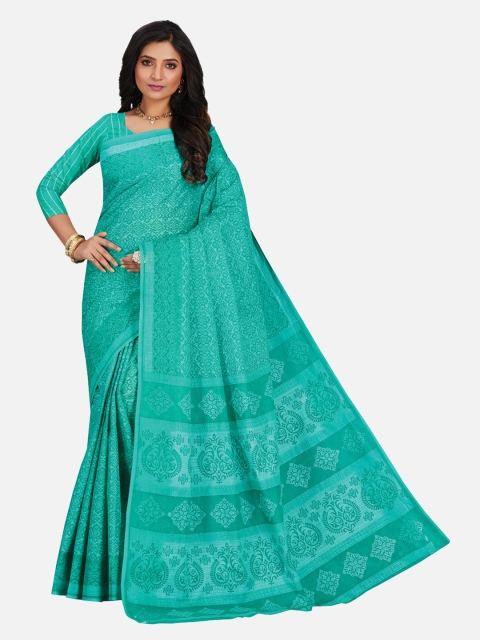 

SALWAR STUDIO Green Ethnic Motifs Pure Cotton Saree