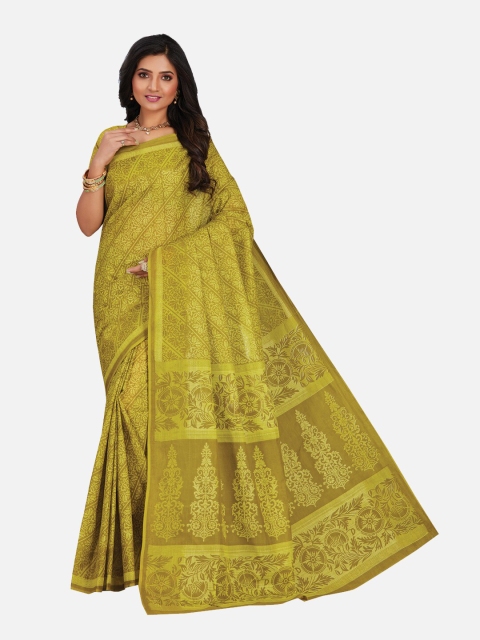 

SALWAR STUDIO Green Ethnic Motifs Pure Cotton Saree