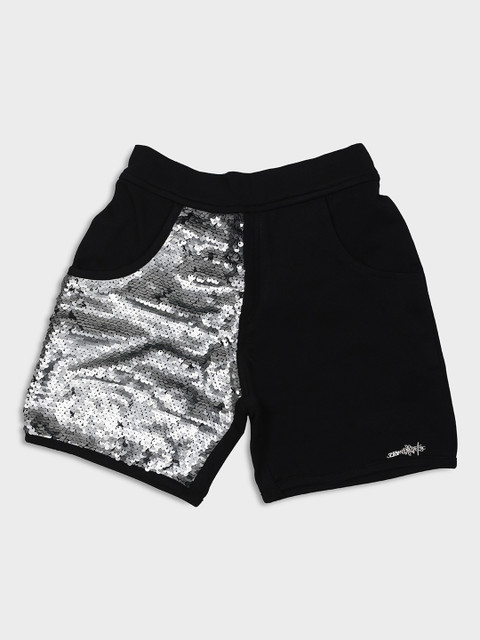 

Ziama Girls Black Printed Shorts