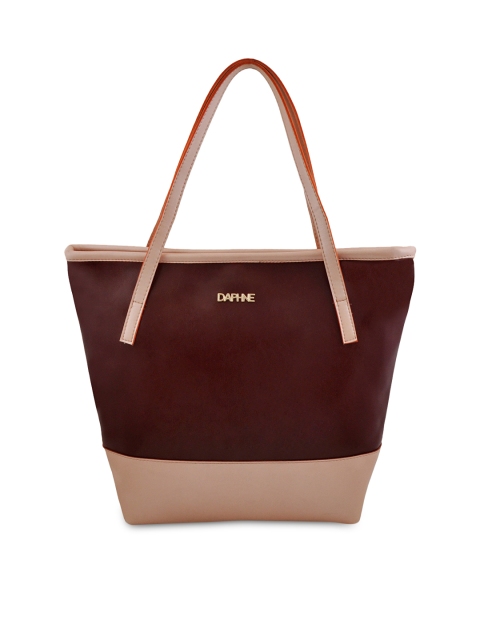 

Daphne Coffee Brown & Beige Colourblocked Shoulder Bag