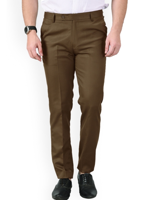 

AD & AV Men Green Classic Easy Wash Formal Trousers