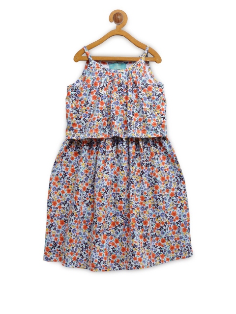 

Tiara Girls Orange Floral Layered Dress