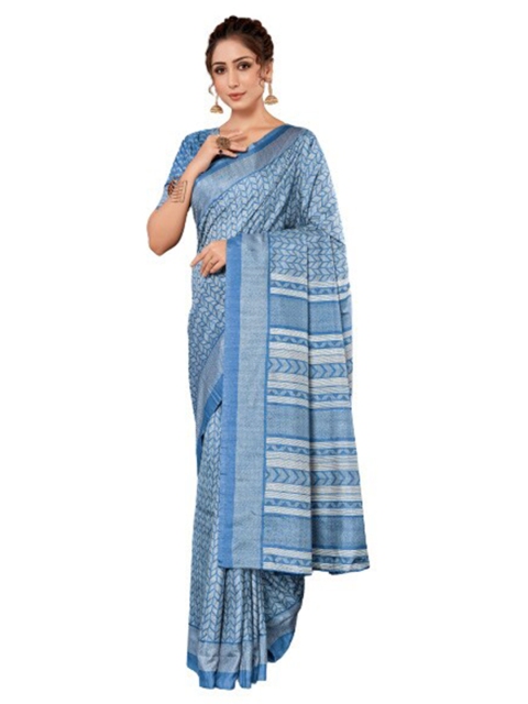 

KALINI Blue Silk Blend Saree