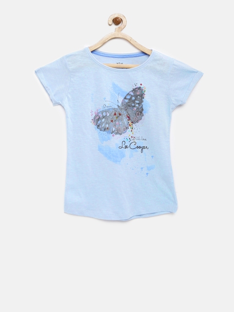 

Lee Cooper Girls Blue Printed T-shirt