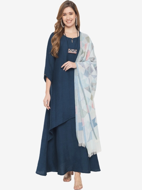 

Jansi Blue A-Line Maxi Dress