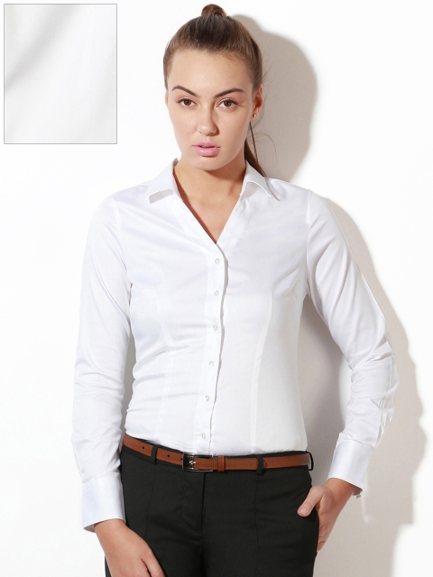 

Van Heusen Woman White Formal Shirt