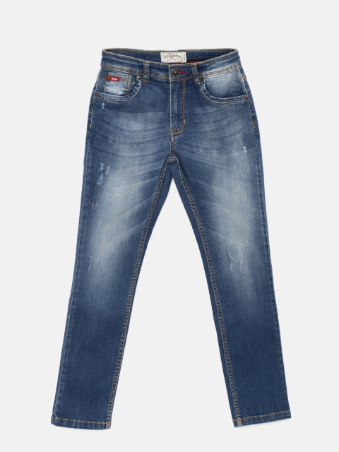 Lee Cooper Girls Blue Slim Fit Mildly Distressed Stretchable Jeans available at myntra for Rs.749