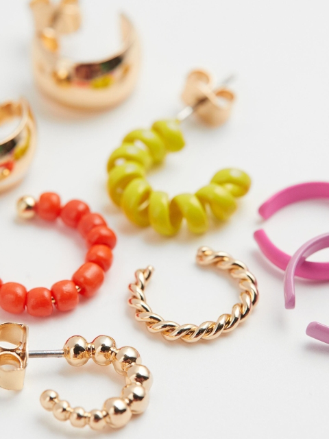 

H&M Women Set of 7 Ear Cuffs & Earrings, Gold