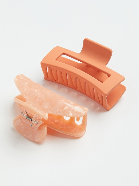 

H&M Women Pack of 2 Beige & Orange Hair Claws