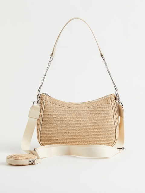 

H&M Women Beige Shoulder Bag And Pouch