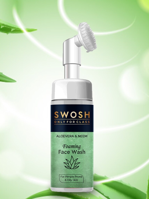 

SWOSH Unisex Aloe Vera and Neem Face Wash and Vitamin C Serum, White