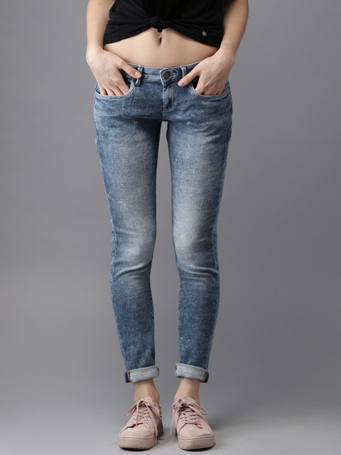 

Moda Rapido Women Blue Skinny Fit Knitted Stretchable Jeans