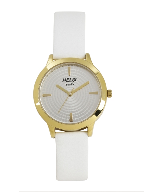 

Timex Helix Women Silver-Toned Textured Analogue Watch TW022HL08