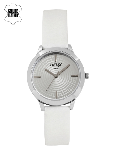 

Timex Helix Women Silver-Toned Textured Analogue Watch TW022HL06