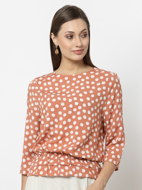 

Gipsy Beige Geometric Print Top