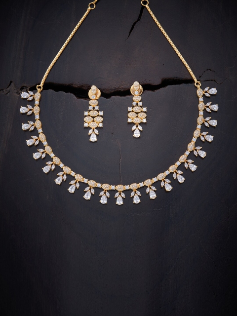 

Kushal's Fashion Jewellery White Gold-Plated Jewellery Set