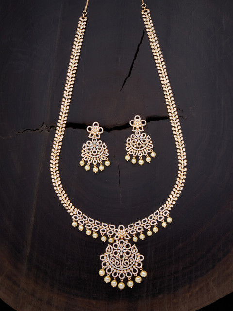 

Kushal's Fashion Jewellery White Gold-Plated Jewellery Set