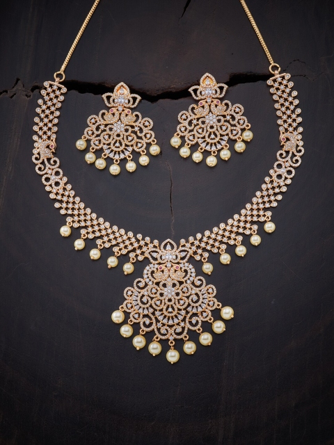 

Kushal's Fashion Jewellery White Gold-Plated Necklace