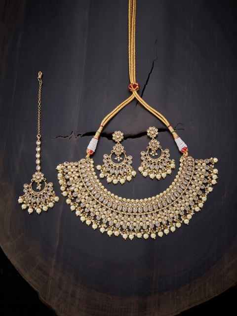 

Kushal's Fashion Jewellery Champagne Gold-Plated Jewellery Set