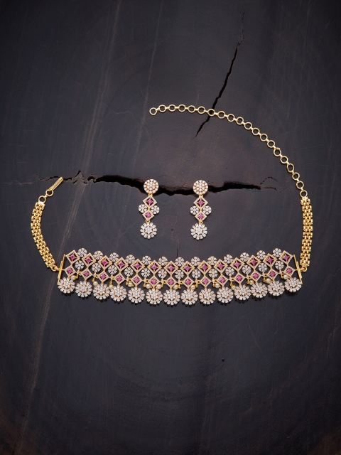

Kushal's Fashion Jewellery Red Gold-Plated & Cubic Zirconia Choker Necklace