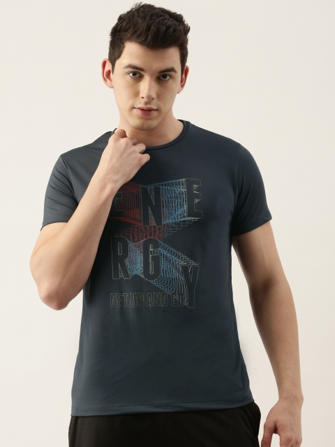 

Sweet Dreams Men Teal Blue Printed Lounge Tshirt
