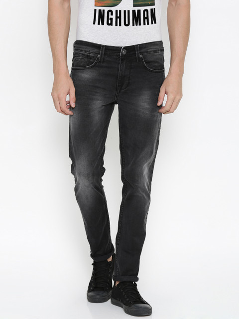 

Being Human Clothing Men Black Skinny Fit Stretchable Jeans
