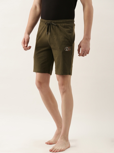 

Sweet Dreams Men Olive Green Lounge Shorts